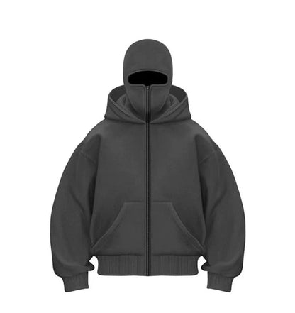Men's Hooded Zip-Up Baseball Jacket