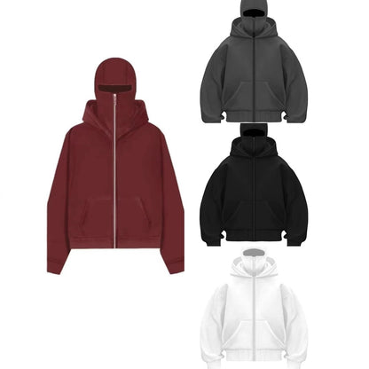 Men's Hooded Zip-Up Baseball Jacket